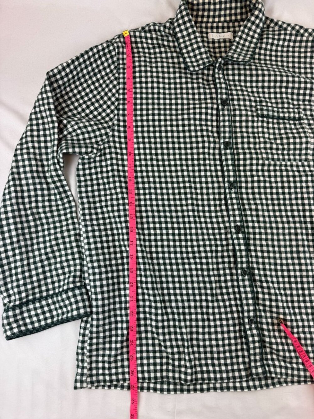 LAKE Men’s Flannel Piped Pants Set Pajamas Conifer Gingham XL - Picture 12 of 15
